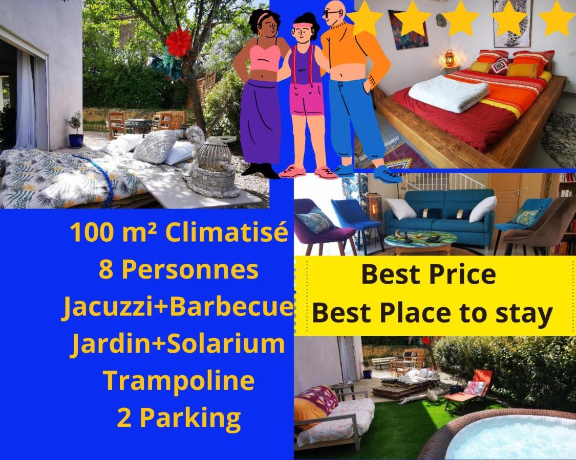 Cool Mediterranean Life 8 People Jacuzzi Barbecue Gametrampoline 2 Parking Villa Béziers Esterno foto